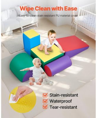 Foam Climbing Blocks Set 5-Piece Indoor Toddler Playset