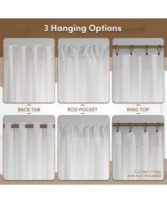 100% Linen Room Darkening Back Tab Single Panel, Heavy Duty