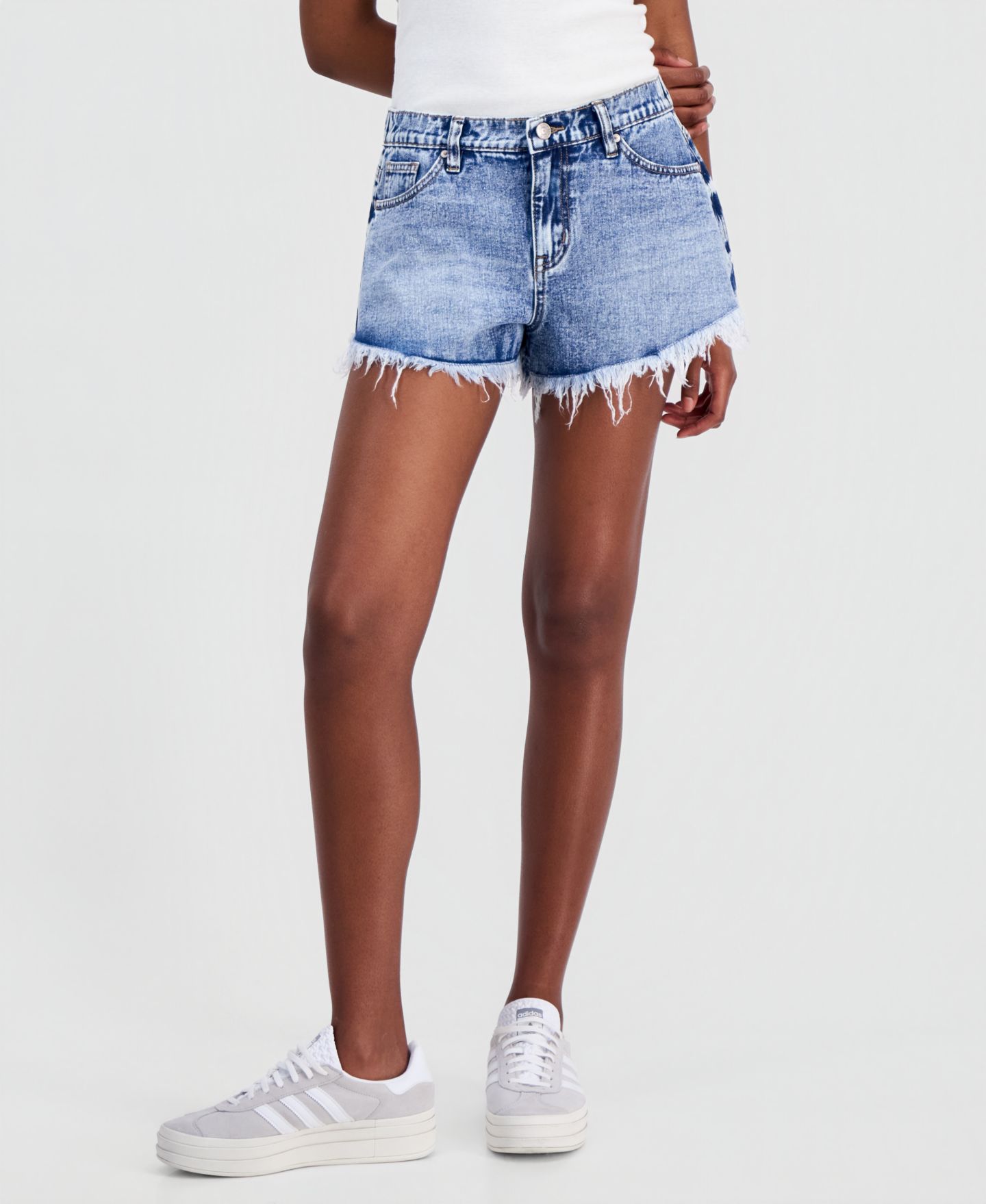 Женские шорты Madden Girl Juniors' Elastic-Back A-Line Festival, цвет: Средняя варка — фото 1