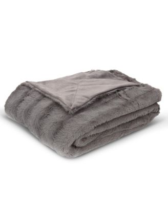 Ultra Soft Faux Fur to Microplush Reversible Cozy Warm Throw, 50" x 60"