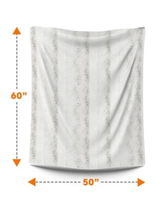Ultra Soft Faux Fur to Microplush Reversible Cozy Warm Throw, 50" x 60"