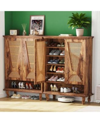 Hallway Shoe Cabinet with Drawer and Modern Finish
