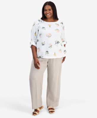 Plus Size Darling Floral Crewneck Shirt