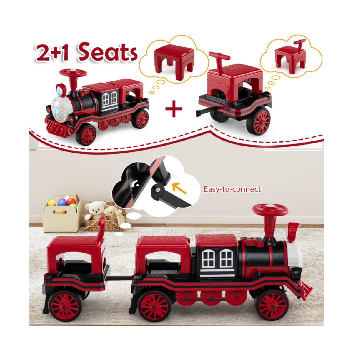 Hongge 3 Seater Trackless Ride On Train Set with Removable Chairs