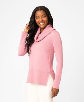Women's Rib Cowl Neck Tunic Sweater