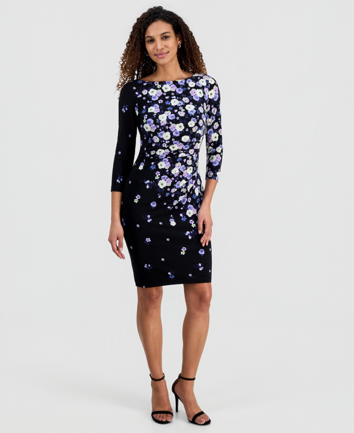 Kasper Women's Floral 3/4-Sleeve Sheath Dress