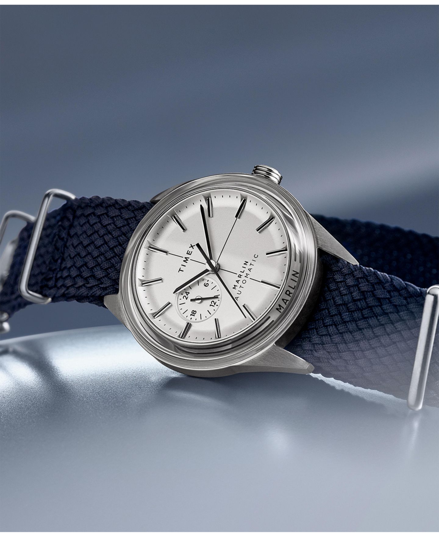 Мужские часы Timex Automatic Blue Fabric Watch, 38mm — фото 7