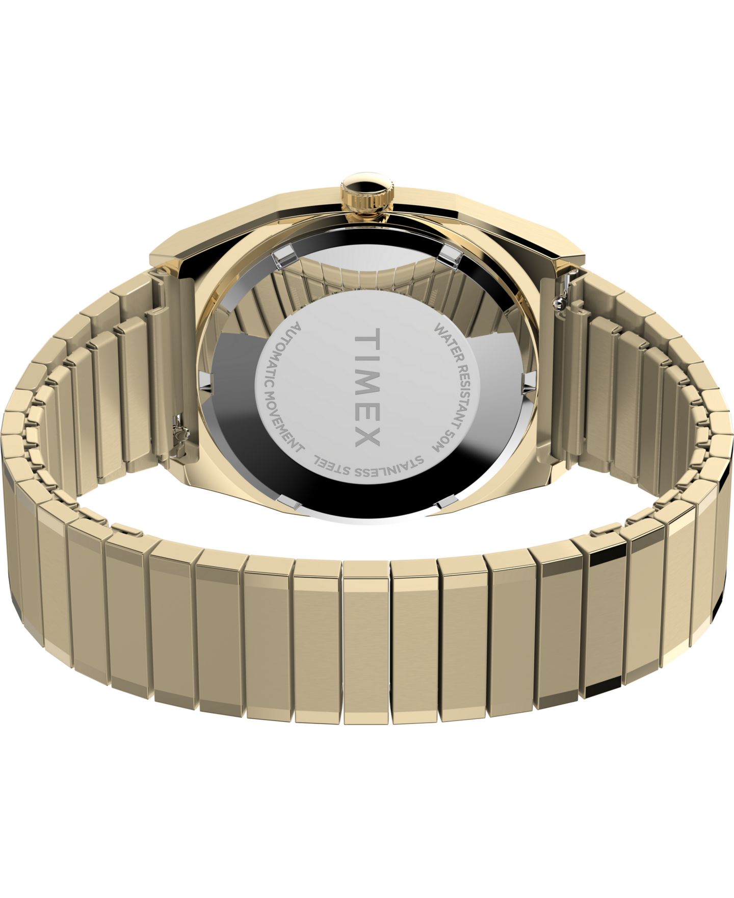 Мужские часы Timex Automatic Gold-Tone Stainless Steel Watch, 34mm — фото 5