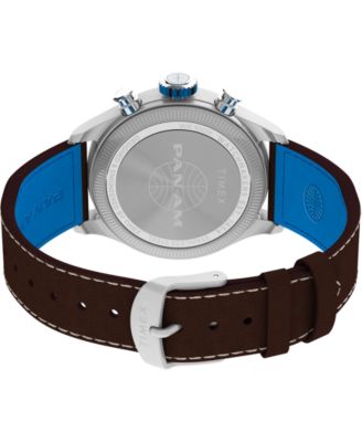 Men's Chronograph Brown Leather Watch, 41mm