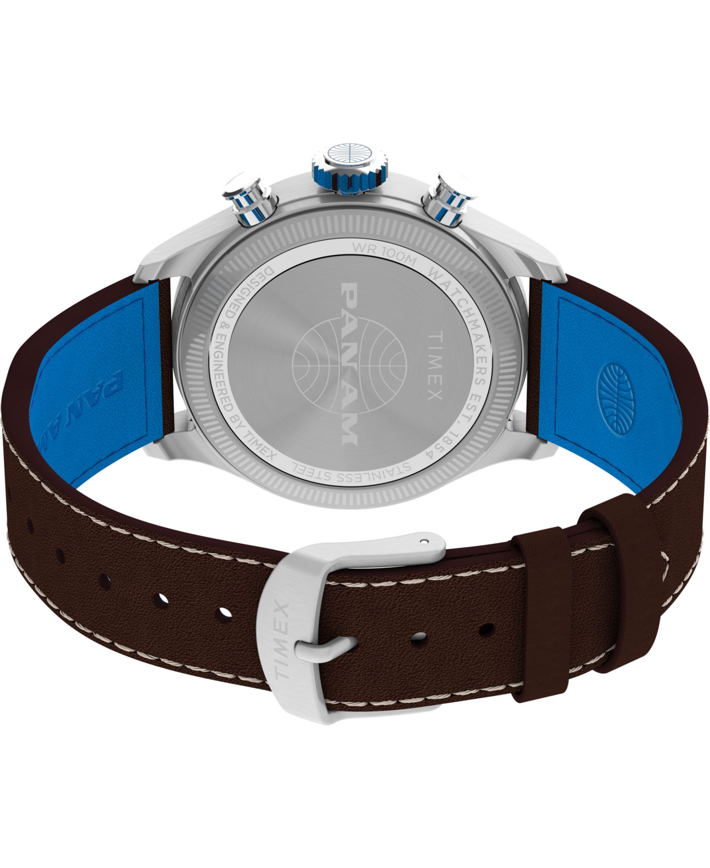 Мужские часы Timex Chronograph Brown Leather Watch, 41mm — фото 5