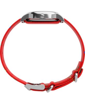 Unisex Quartz Analog Red Fabric Watch, 31mm