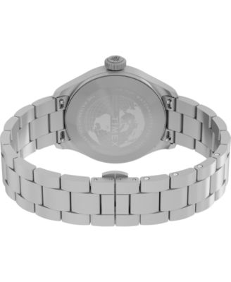 Men's Quartz Analog Silver-Tone Stainless Steel Watch, 41mm