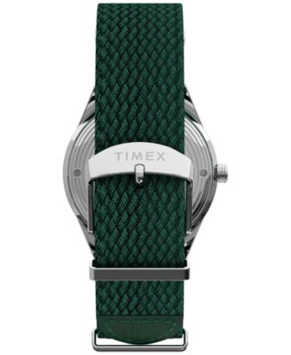 Men's Mechanical Automatic Green Fabric Watch, 38mm