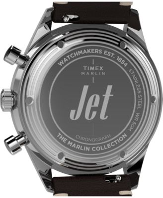 Men's Chronograph Brown Leather Watch, 40mm