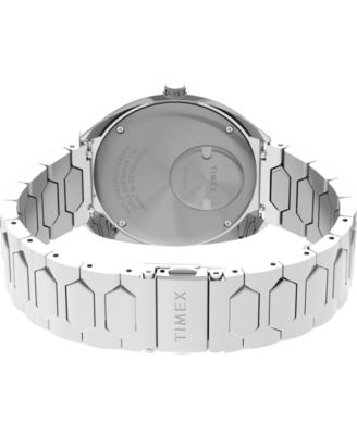 Men's Quartz Analog Silver-Tone Stainless Steel Watch, 39mm