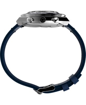 Men's Chronograph Blue Leather Watch, 40mm