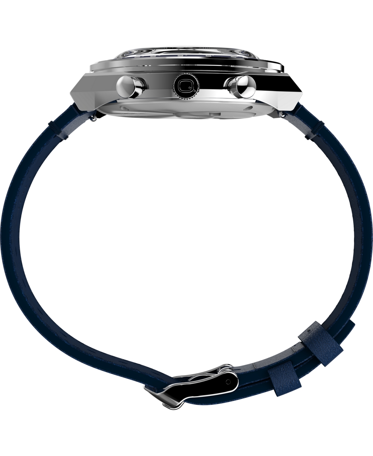 Timex Men's Chronograph Blue Leather Watch, 40mm