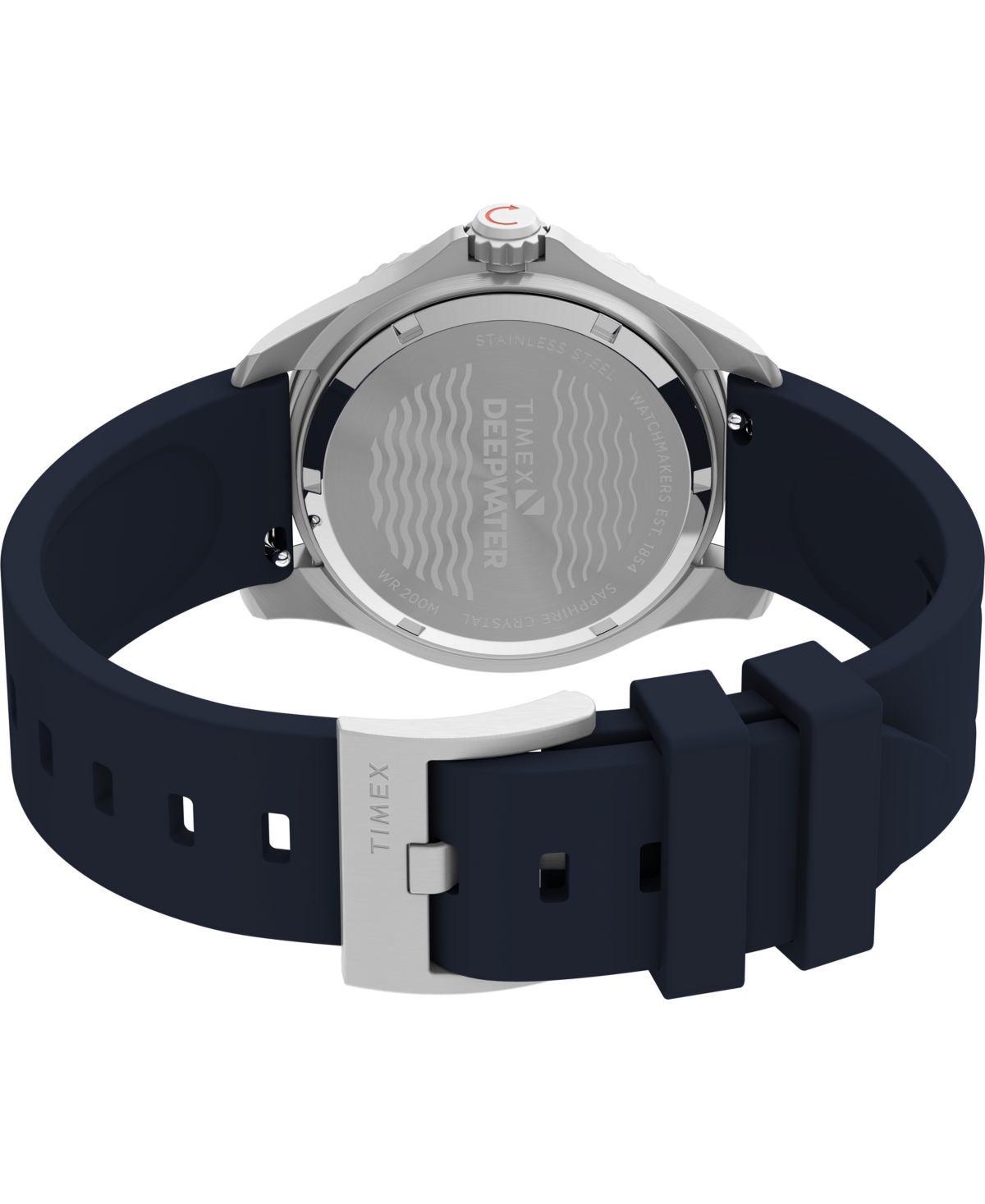 Timex Unisex Quartz Analog Blue Hnbr Rubber Watch, 38mm In Blue