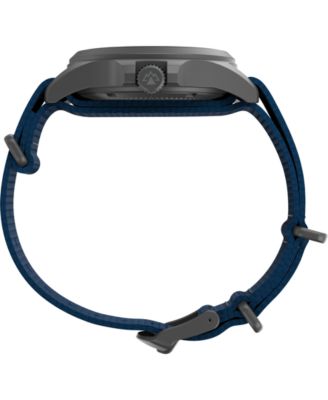 Men's Quartz Analog Black Fabric Watch, 41mm