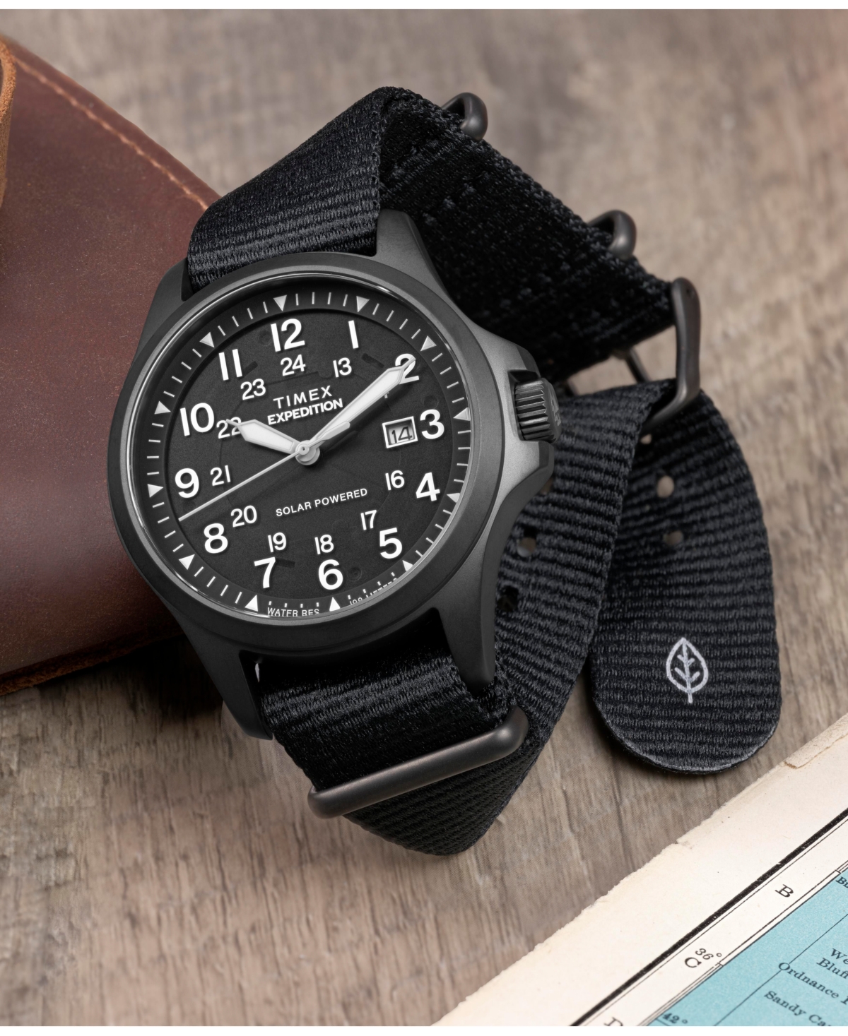 Timex Men's Quartz Analog Black eco-conscious Fabric Watch