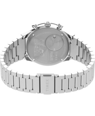 Men's Quartz Analog Silver-Tone Stainless Steel Watch, 40mm