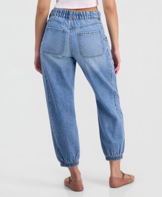 Juniors' High Rise Denim Joggers