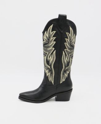 Dramen Leather Western Cowboy Boots