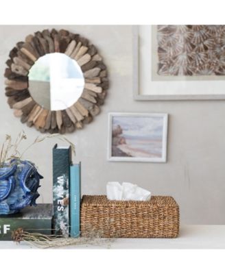 Hand-Woven Seagrass Tissue Box Cover, Natural