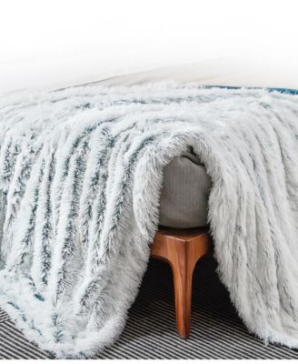Soft and Fuzzy Reversible Shaggy Throw, 60" x 70"