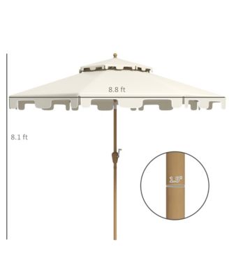 9' Patio Umbrella with Tilt and Crank, Outdoor Umbrella,