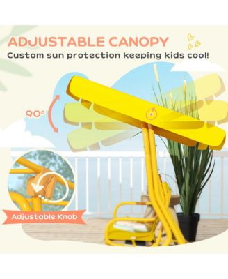 Kids Patio Swing, 2-Seater Outdoor Porch Swing Chair,