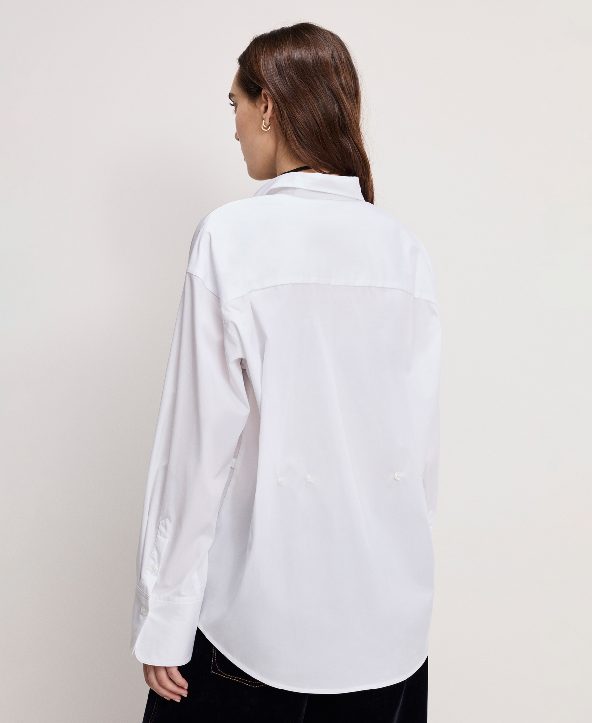 Good American Women's Poplin Oversized Shirt, Regular and Plus