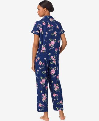 Women's Cropped Short Sleeve Pajama Set