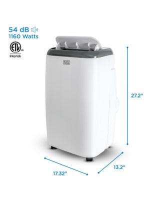BLACK+DECKER, 12,000 BTU Cooling + 9,000 BTU Heating, Portable Air Conditioner with Remote Control