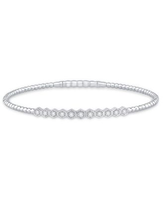 Diamond Flexible Bangle Bracelet (1/4 ct. t.w.) in Sterling Silver