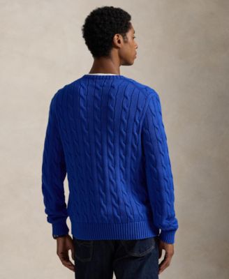 Men's  Cable-Knit Flag Sweater