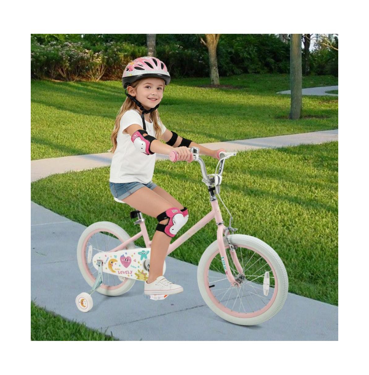 Hongge Inch Kids Bike with Adjustable Training Wheels