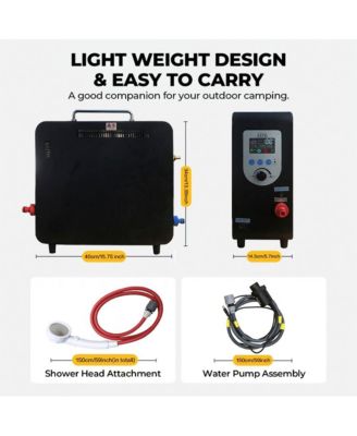 Portable Instant Hot Water Heater with 1.5 GPM Flow for Camping & Outdoor Adventures