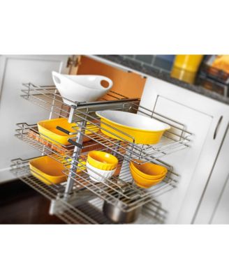 Pullout Corner Cabinet Organizer w/ Soft-close Three-Tier, 5PSP3-15SC-CR