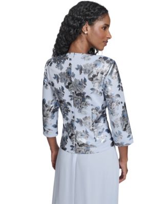 Petite 2-Pc. Printed Jacket & Midi Dress Set