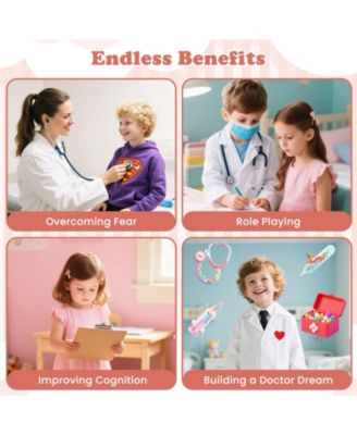 Wooden Doctor Playset with 24 Accessories and Storage