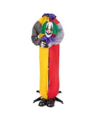 4.5ft Grins Animatronic Clown with Pre-Recorded Phrases and LED Eyes