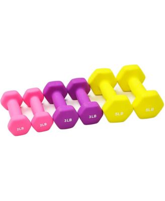 BalanceFrom Neoprene Dumbbell Set with Rack, Nonslip Coated Weights for Women and Men, Strength Training, Multiple Sizes and Colors