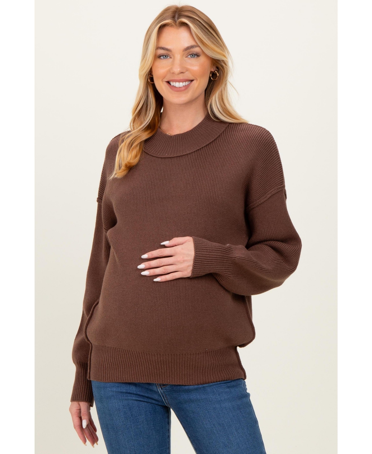 Pinkblush Maternity Wide Neck Drop Shoulder Sweater