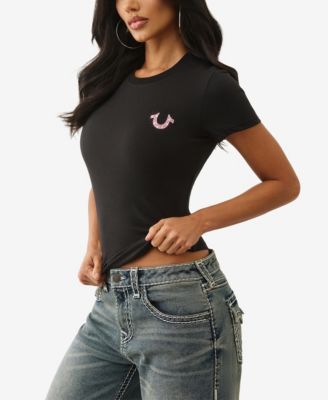 Women's Crystal Crew Neck T-Shirt