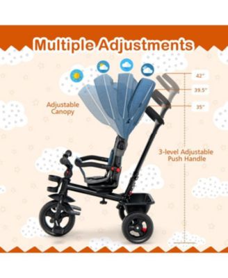 4-in-1 Baby Tricycle Toddler Trike with Convertible Seat