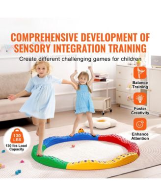 Kids Montessori Balance Beam Set with Non Slip Stepping Boards and Storage Bag