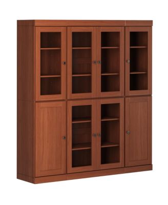 100% Solid Wood Pantry Cabinet, Shaker Doors, 2 Drawers, Adjustable Shelves, 65" Wide, 71.5" Tall