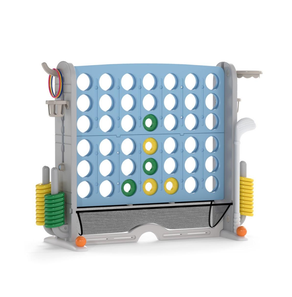 Hongge Jumbo 4 to Score Game with Ring Toss and Basketball Hoop