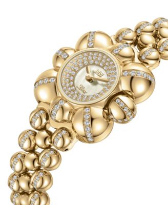 Women's Atmosphere Crystal Swiss Quartz 18k Gold-Plated Stainless Steel Watch, 30mm